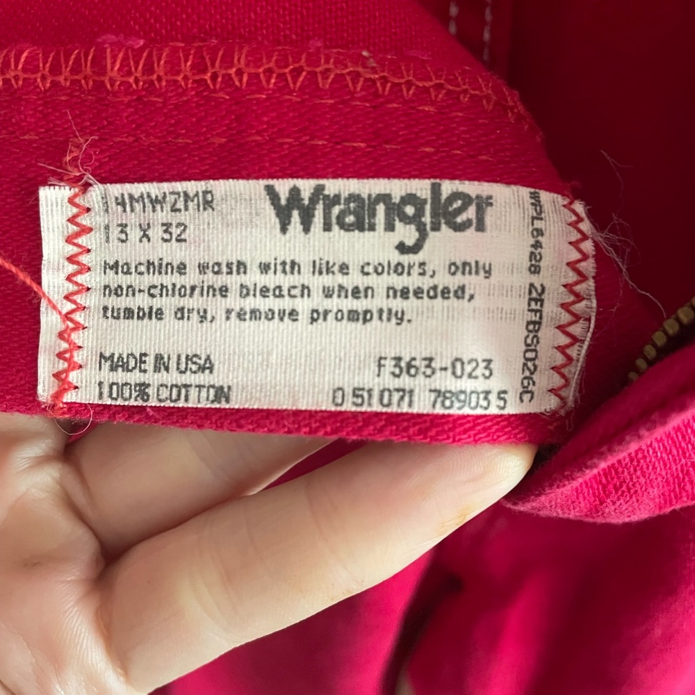 Vintage red wrangler jean sz 13 - Picture 7 of 10